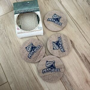 New Thirstystone Penn State Absorbent Sandstone Coaster 4-Pack Made in The USA